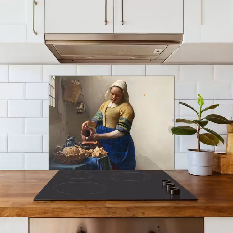 Het melkmeisje - Kunst - Oude meesters - Vermeer keuken achterwand spatscherm middel -sfeer2