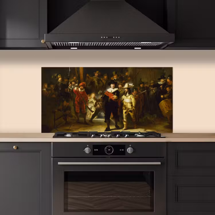 De Nachtwacht - Rembrandt van Rijn keuken achterwand spatscherm middel -sfeer1
