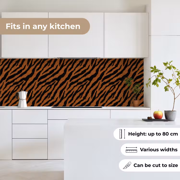 Tijger - Vacht - Zwart keuken achterwand 2 groot 857 -sfeer4_UK