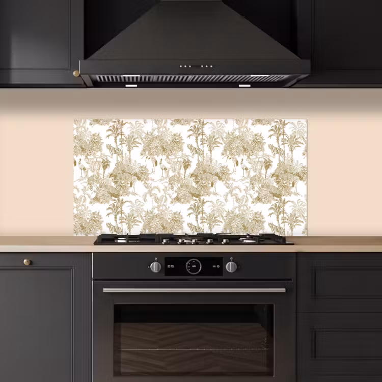 Tijger - Jungle - Vogel - Beige keuken achterwand spatscherm middel 899 -sfeer1
