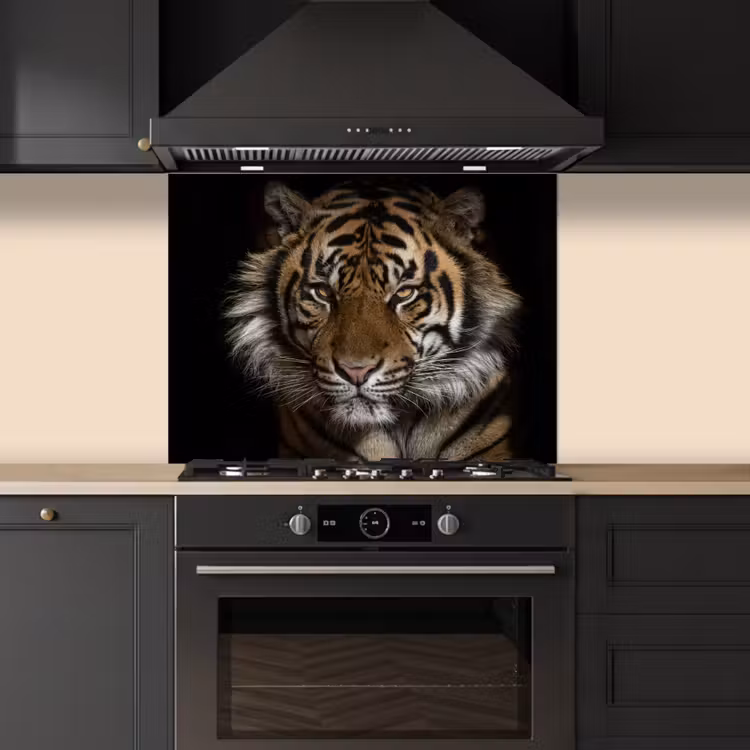 Tijger - Wilde dieren - Portret keuken achterwand spatscherm middel -sfeer1