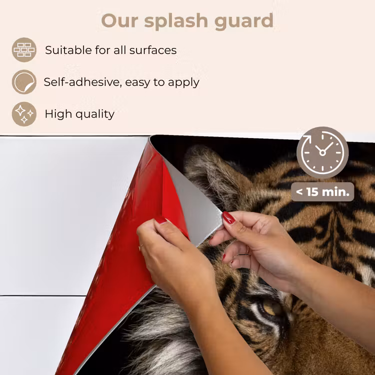 Tijger - Wilde dieren - Portret keuken achterwand spatscherm middel -spatscherm_EN