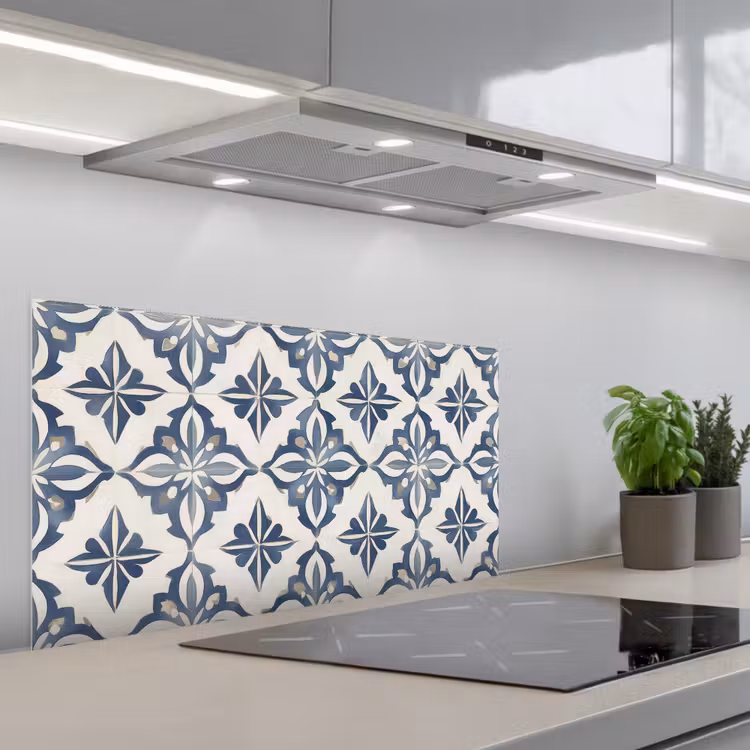 Tegels - Spaans - Patronen - Keramiek keuken achterwand spatscherm middel -3d_schuin