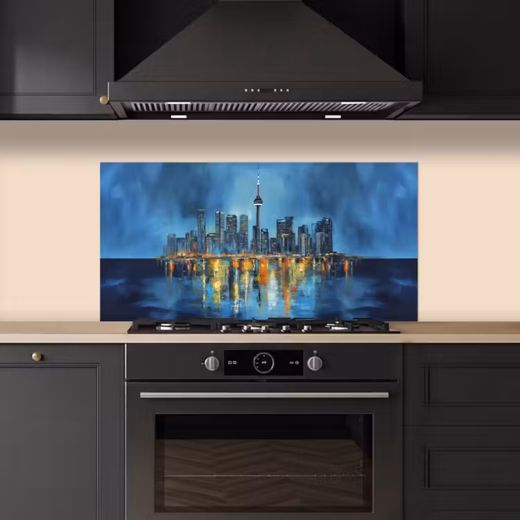 Skyline Toronto - Water - Stadslichten - Toren keuken achterwand spatscherm middel -sfeer1
