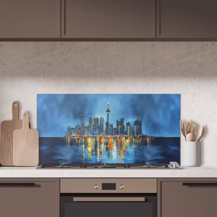Skyline Toronto - Water - Stadslichten - Toren keuken achterwand spatscherm middel -sfeer2