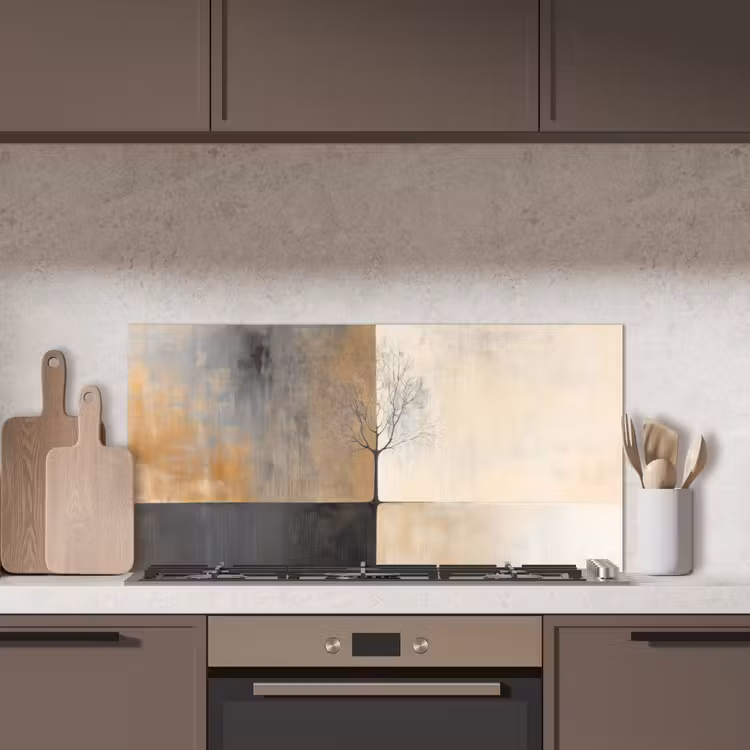Boom - Vlakken - Takken - Kleurverloop keuken achterwand spatscherm middel -sfeer2