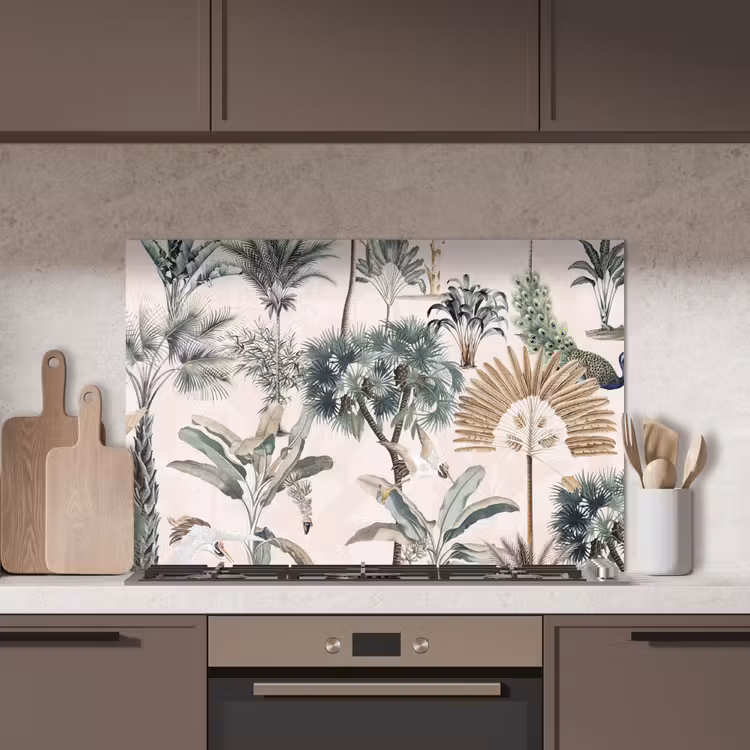 Tropisch - Bomen - Bladeren - Jungle keuken achterwand spatscherm middel -sfeer2