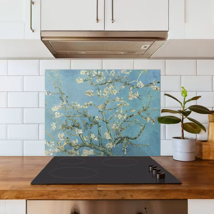 Van Gogh - Amandelbloesem - Oude meesters - Kunst - Vintage keuken achterwand spatscherm middel -sfeer2