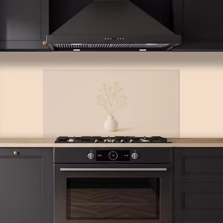 Vaas - Takken - Bloemetjes - Wit keuken achterwand spatscherm middel -sfeer1