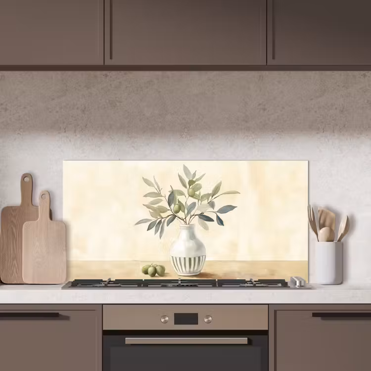 Vaas - Keramiek - Olijftakken keuken achterwand spatscherm middel -sfeer2