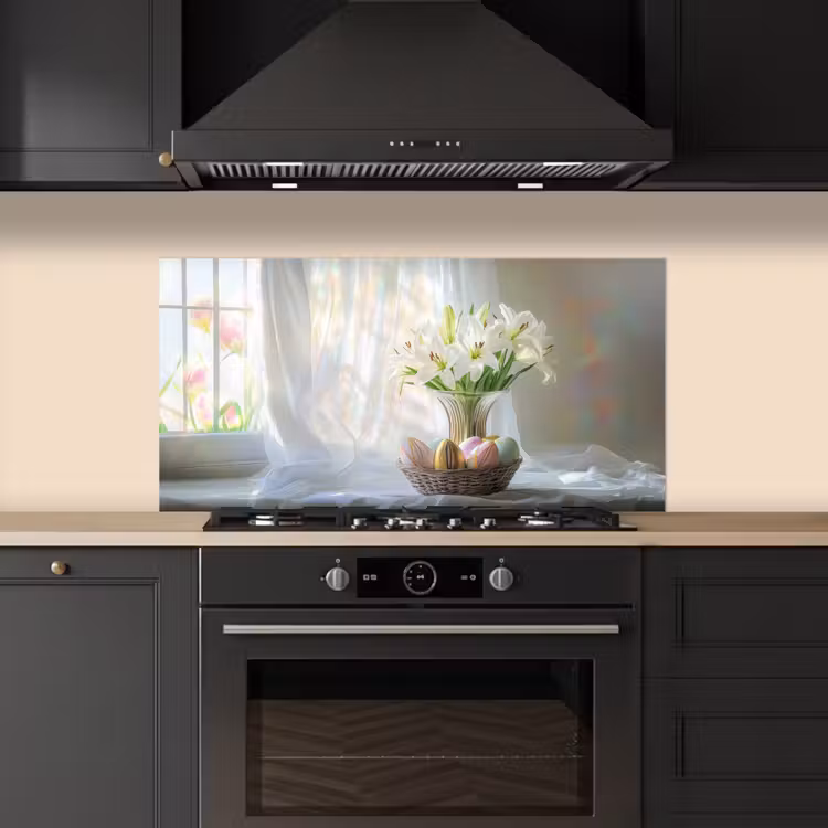 Vaas - Eieren - Bloemen keuken achterwand spatscherm middel -sfeer1