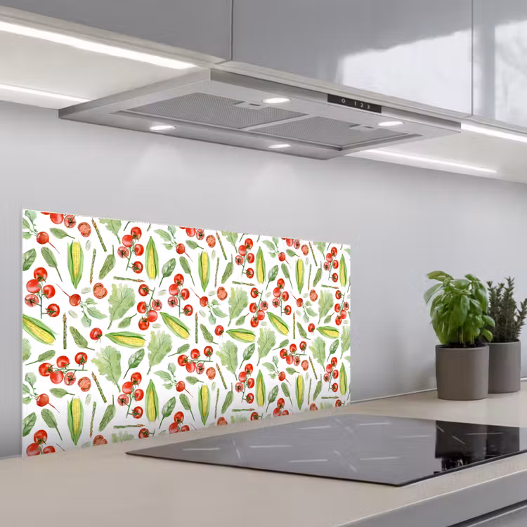 Groente - Tomaat - Maïs - Sla keuken achterwand spatscherm middel 899 -3d_schuin