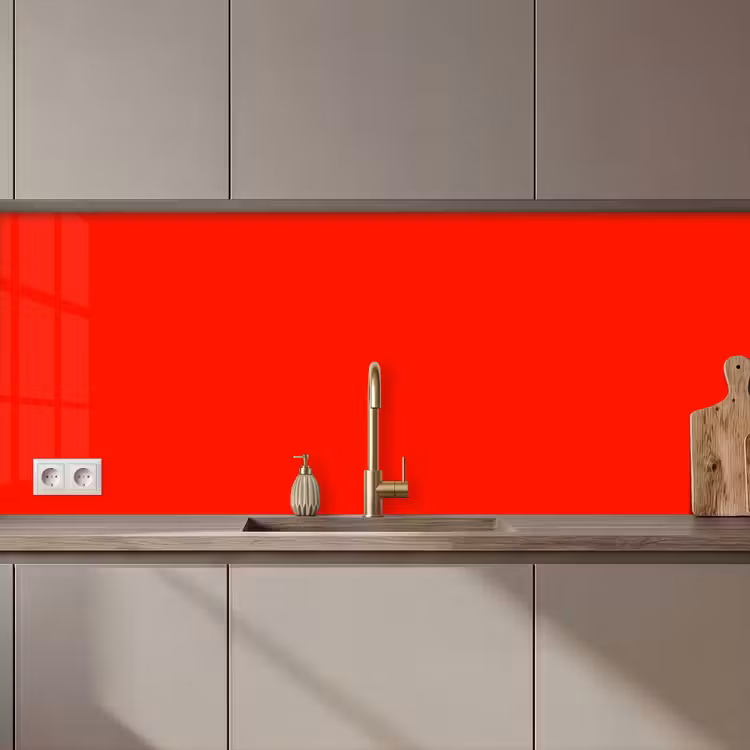 Vibrant - Vermilion - Rood keuken achterwand 2 middel 871 zz_3dshopping