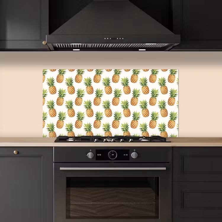 Vintage - Ananas - Blad keuken achterwand spatscherm middel 899 -sfeer1
