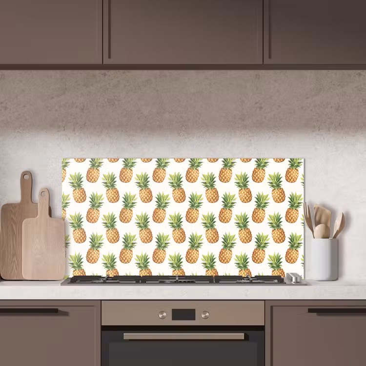 Vintage - Ananas - Blad keuken achterwand spatscherm middel 899 -sfeer2