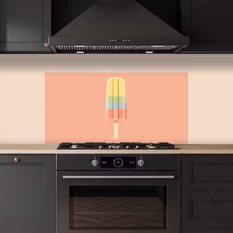 Waterijsje - Pasteltinten - Minimalistisch keuken achterwand spatscherm middel -sfeer1