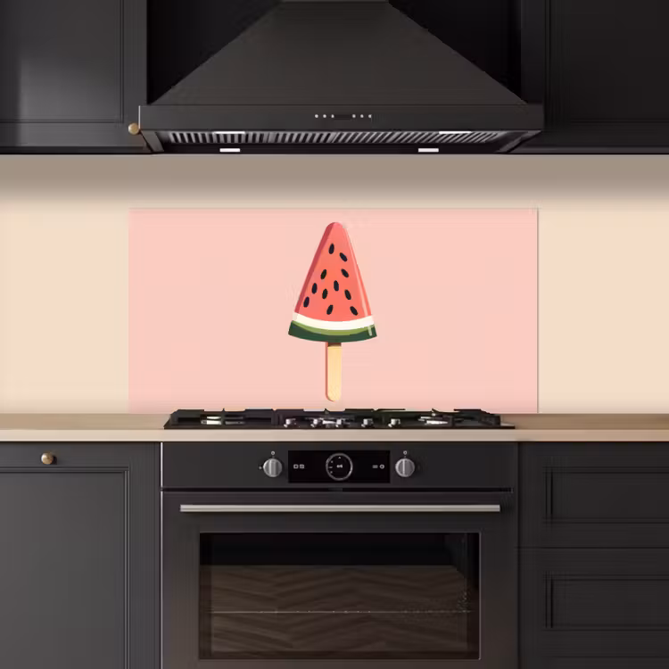 Watermeloen - Ijsje - Pitjes - Rood keuken achterwand spatscherm middel -sfeer1