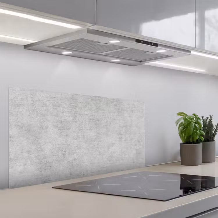 Verweerde Grijze Canvas keuken achterwand spatscherm middel -3d_schuin