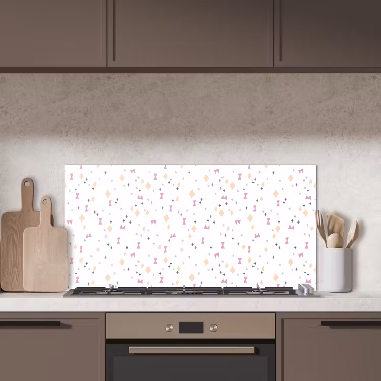 Wit - Vormen - Kleuren keuken achterwand spatscherm middel 899 -sfeer2