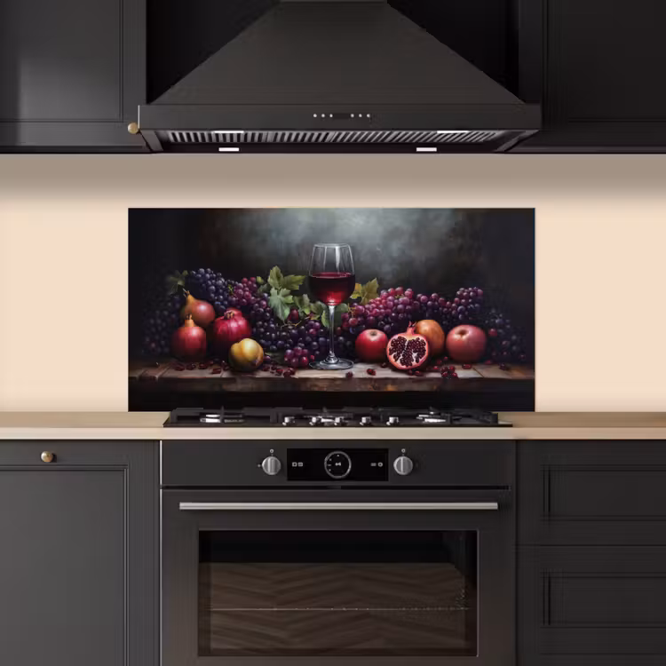 Wijn - Fruit - Stilleven keuken achterwand spatscherm middel -sfeer1