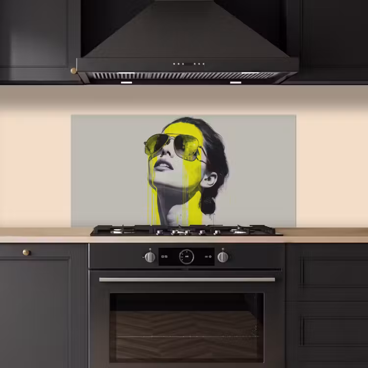 Vrouw - Bril - Verf keuken achterwand spatscherm middel -sfeer1