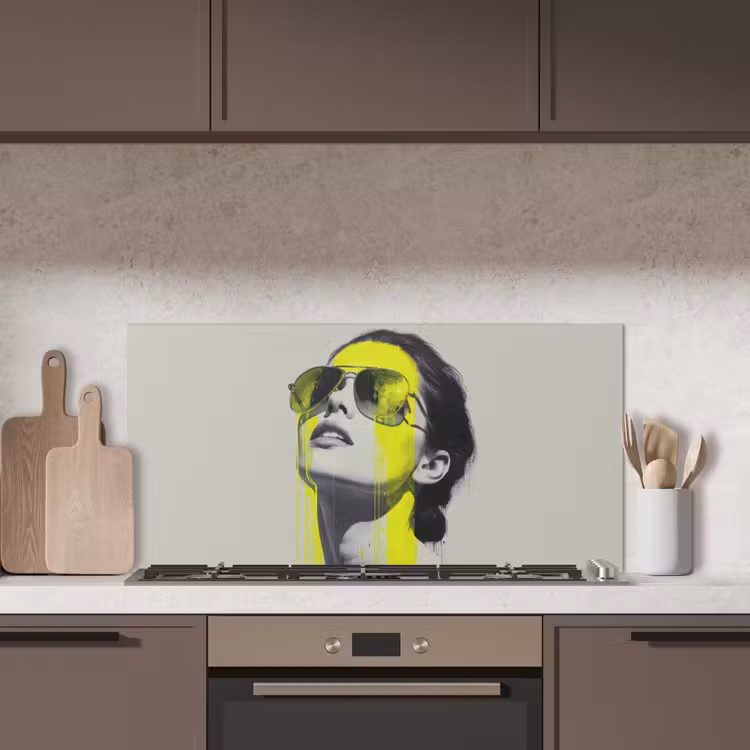 Vrouw - Bril - Verf keuken achterwand spatscherm middel -sfeer2