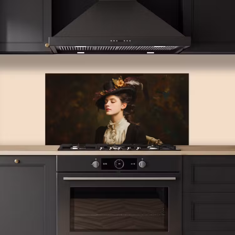 Vrouw - Victoriaans - Portret keuken achterwand spatscherm middel -sfeer1