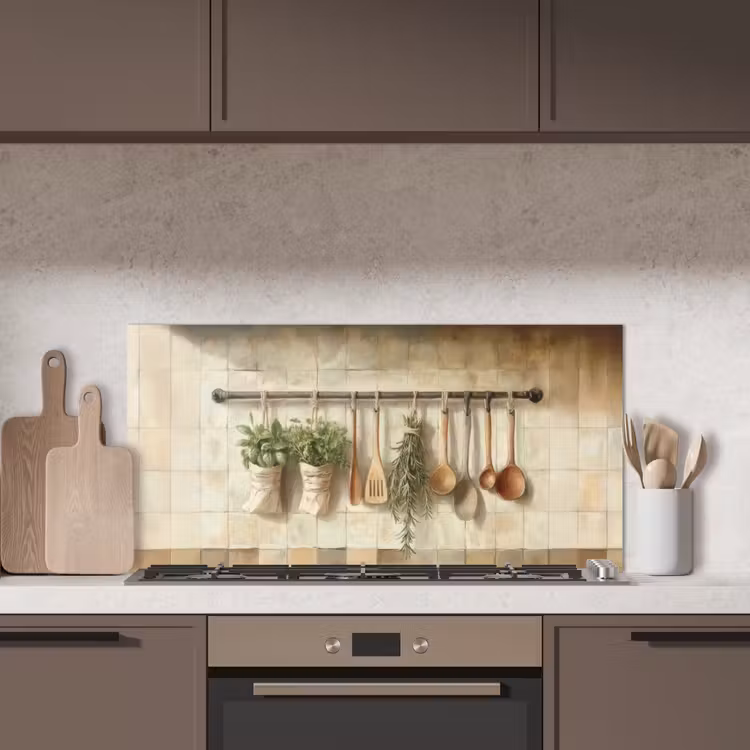 Hout - Keukengerei - Stilleven - Tegels keuken achterwand spatscherm middel -sfeer2