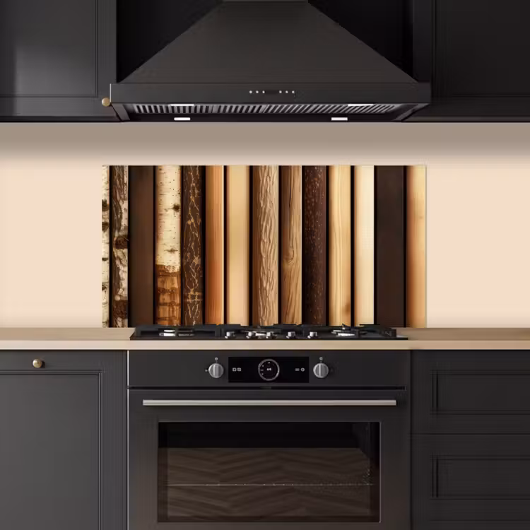 Hout - Planken - Natuurlijk keuken achterwand spatscherm middel -sfeer1