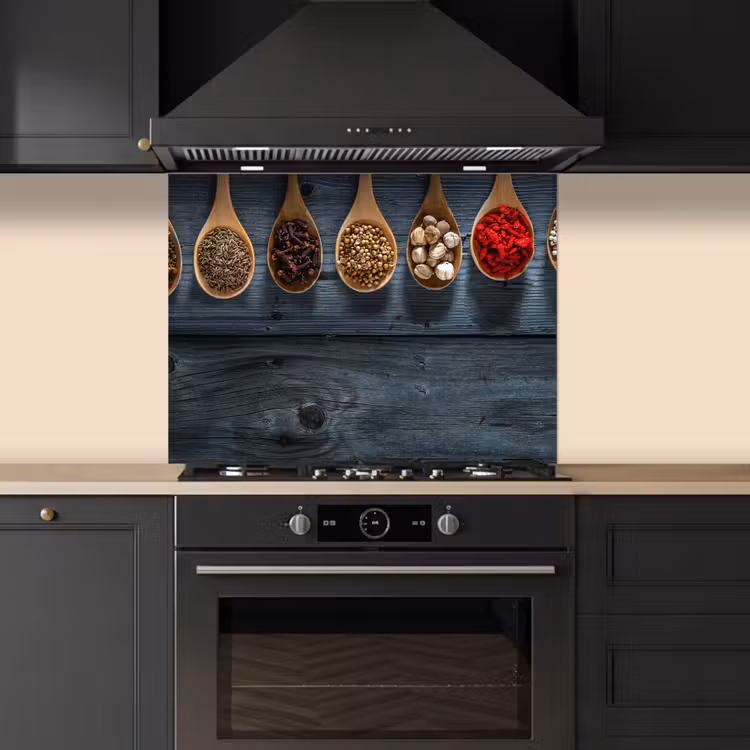 Houten Lepels Harmonie keuken achterwand spatscherm middel -sfeer1
