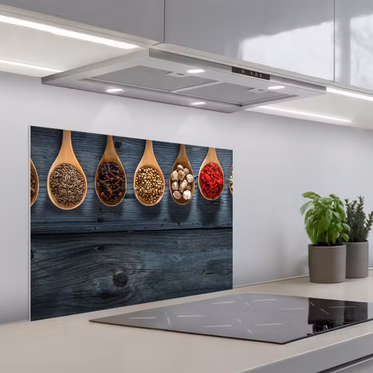 Houten Lepels Harmonie keuken achterwand spatscherm middel -3d_schuin