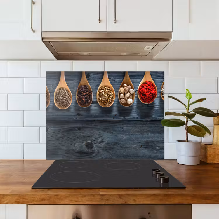 Houten Lepels Harmonie keuken achterwand spatscherm middel -sfeer2