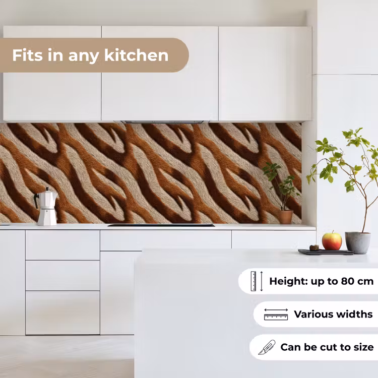 Zebra - Patroon - Bruin keuken achterwand 2 groot 857 -sfeer4_UK