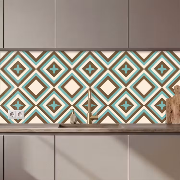 Jaren 50 - Ster - Design keuken achterwand 2 middel 871 zz_3dshopping