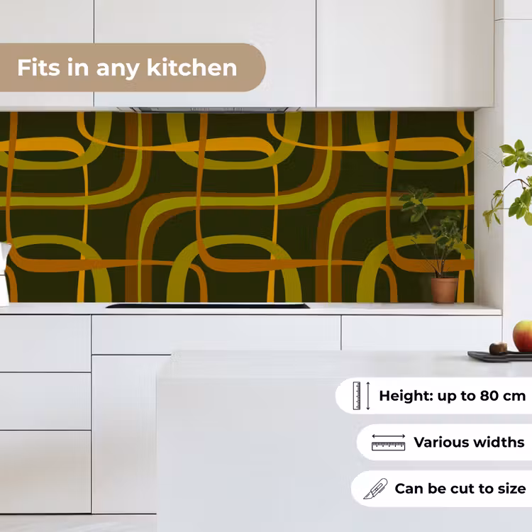 Jaren 70 - Retro - Groen keuken achterwand 2 middel 871 -sfeer4_UK