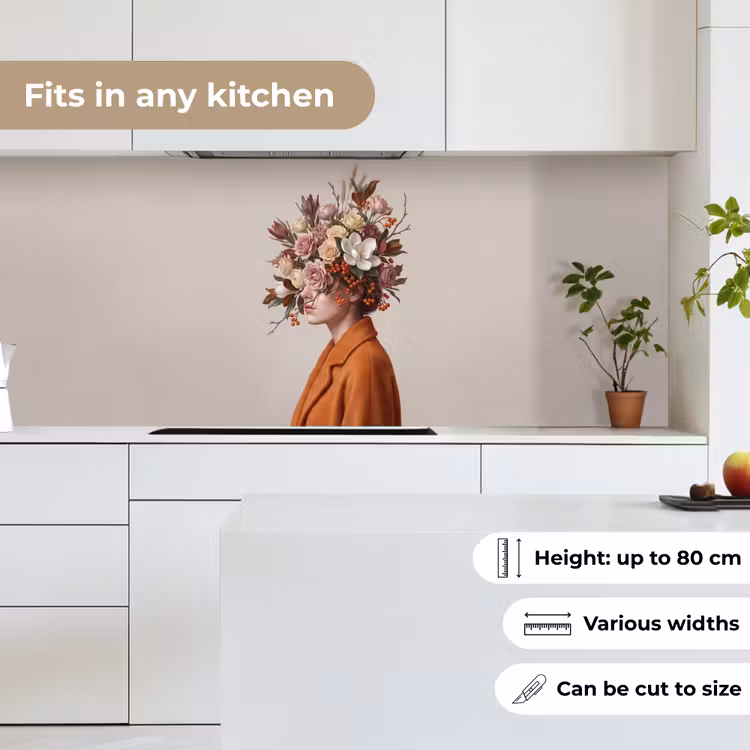 Gezicht - Boeket - Kleurrijk keuken achterwand 2 middel -sfeer4_UK