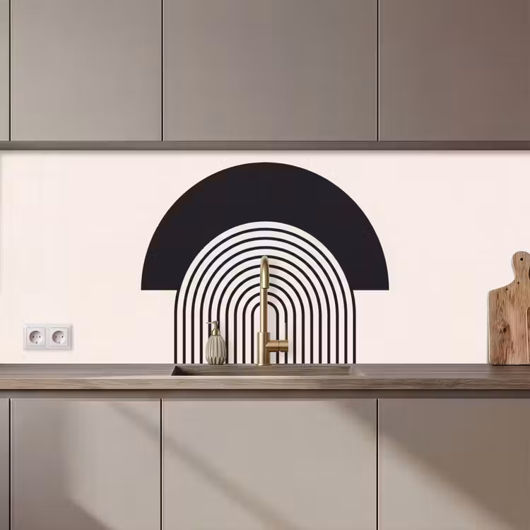 Kitchen Wall Splashback - Abstract - Arch - Modern - Abstract - Boog - Modern keuken achterwand 2 middel zz_3dshopping
