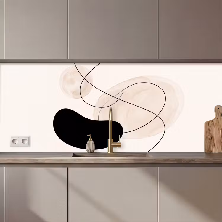 Kitchen Wall Splashback - Abstract - Forms - Art - Abstract - Vormen - Kunst keuken achterwand 2 middel zz_3dshopping