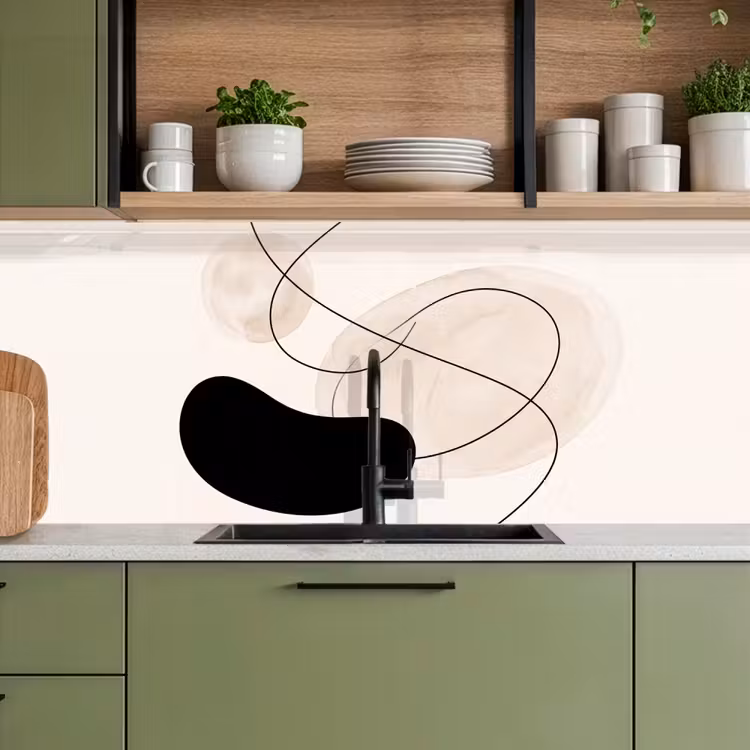 Kitchen Wall Splashback - Abstract - Forms - Art - Abstract - Vormen - Kunst keuken achterwand 2 middel