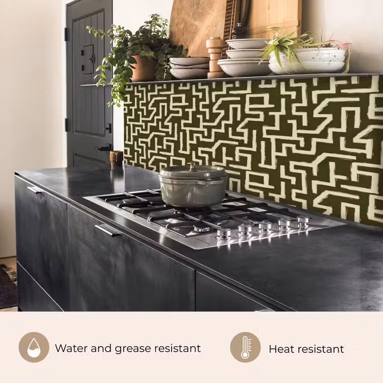Abstract - Lijnen - Groen keuken achterwand 2 groot 857 -usp_EN