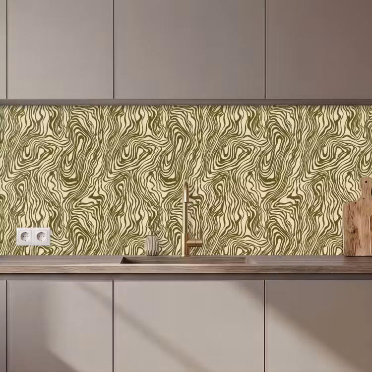 Abstract - Marmer - Groen keuken achterwand 2 middel 871 zz_3dshopping