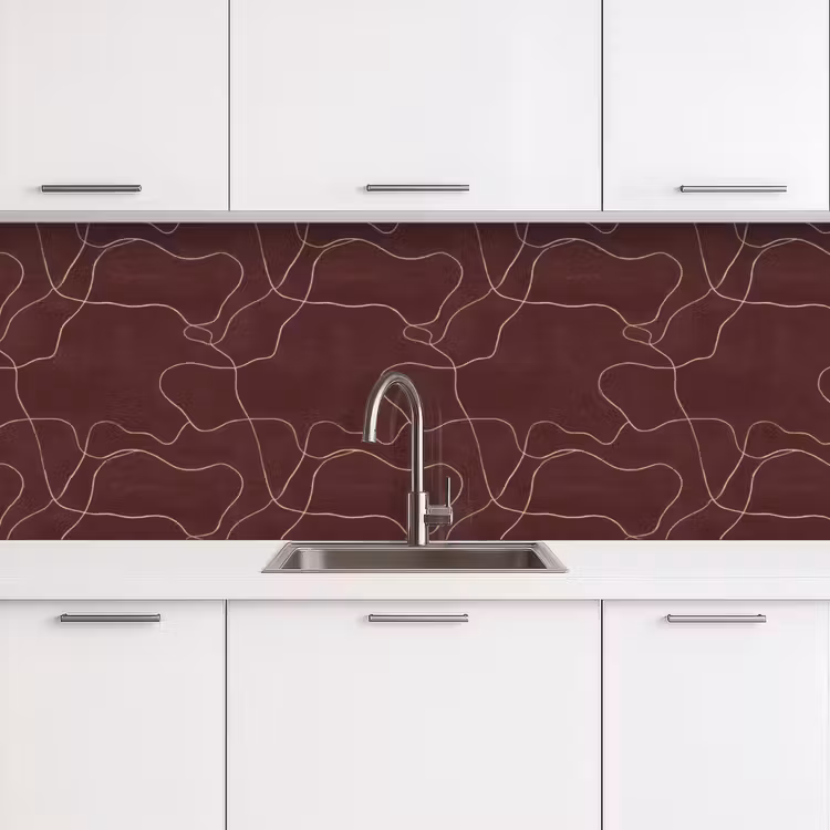 Abstract - Modern - Bruin keuken achterwand 2 groot 857 -3d