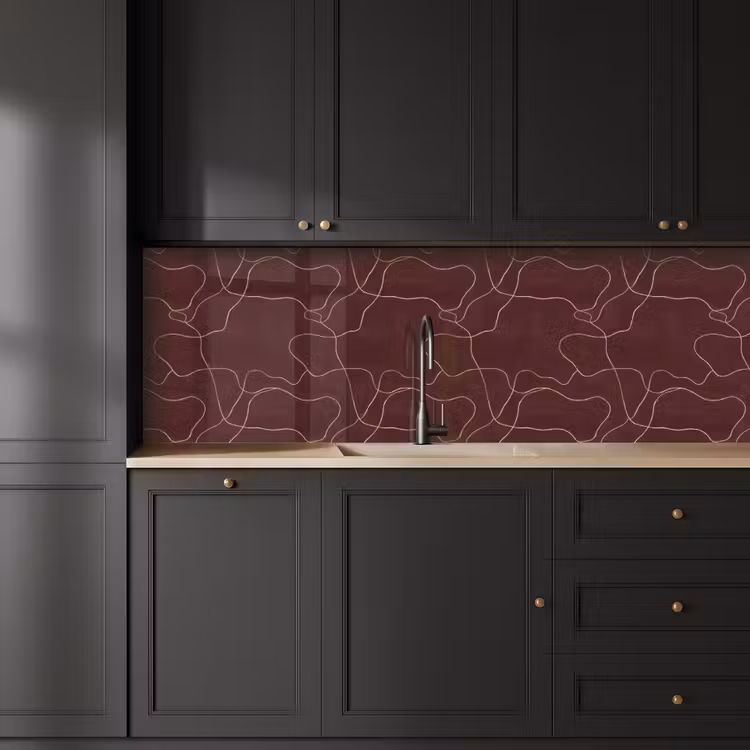 Abstract - Modern - Bruin keuken achterwand 2 groot 857 -sfeer1