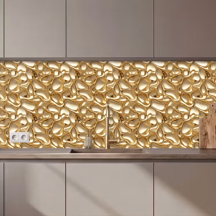 Abstract - Modern - Goud keuken achterwand 2 middel 871 zz_3dshopping