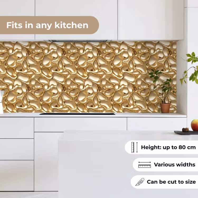 Abstract - Modern - Goud keuken achterwand 2 middel 871 -sfeer4_UK