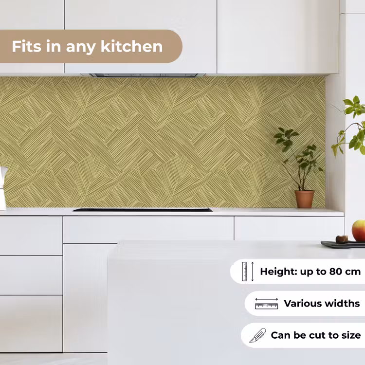 Abstract - Modern - Groen keuken achterwand 2 middel 871 -sfeer4_UK
