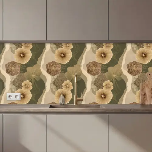 Abstract - Modern - Groen keuken achterwand 2 middel 871 zz_3dshopping