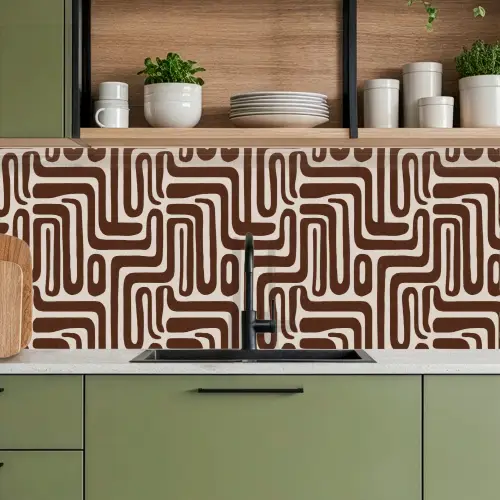 Abstract - Patroon - Bruin keuken achterwand 2 middel 871 -sfeer3