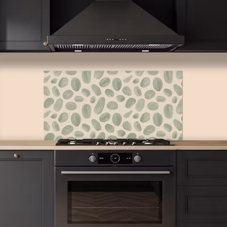 Abstract - Patroon - Organisch - Groen - Modern keuken achterwand spatscherm middel -sfeer1