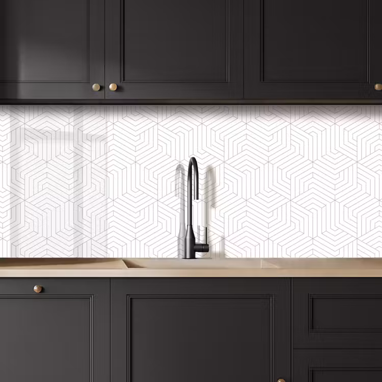 Abstract - Patronen - Design -  Lijn keuken achterwand 2 middel 871 -sfeer1